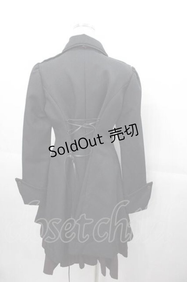 画像2: ATELIER BOZ / シルヴィコートワンピース L 黒Ｘボルドー I-25-11-04-048-EL-OP-SA-ZI (2)