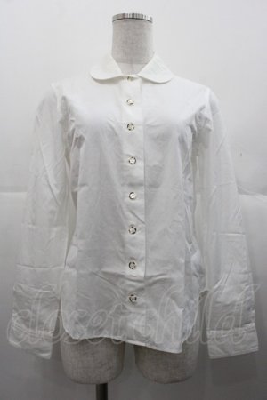 画像: Jane Marple Dans Le Salon / 丸襟長袖ブラウス  白 I-25-11-07-004-JM-BL-SA-ZI