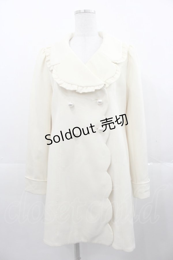 画像1: mille fille closet by LODISPOTTO / フリル襟コート M アイボリー I-25-11-07-040-LO-CO-SA-ZI (1)