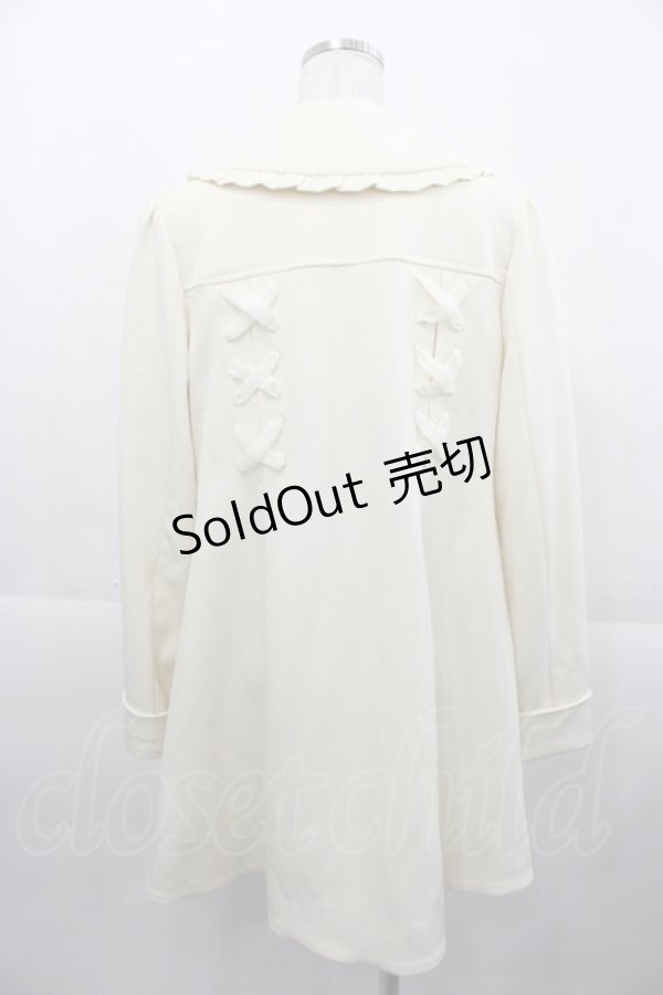 画像2: mille fille closet by LODISPOTTO / フリル襟コート M アイボリー I-25-11-07-040-LO-CO-SA-ZI (2)