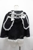 画像2: Ank Rouge / うさちゃんレースポンチョ  黒Ｘ白 I-25-11-07-043-CA-JA-SA-ZI (2)