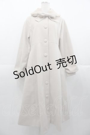 画像: m petit by misako / AM*リボンコート L アイボリー I-25-11-07-045-LO-CO-SA-ZI