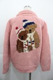 画像2: PINK HOUSE / 帽子&マフラークマ柄ニットカウチン  ピンク I-25-11-07-048-LO-JA-SA-ZI (2)
