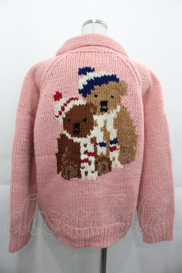 画像2: PINK HOUSE / 帽子&マフラークマ柄ニットカウチン  ピンク I-25-11-07-048-LO-JA-SA-ZI (2)