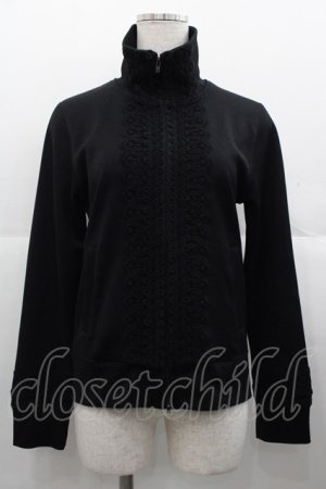 画像: Jane Marple Dans Le Salon / フロントレースハイネックブルゾン  黒 I-25-11-07-005-JM-JA-SA-ZI