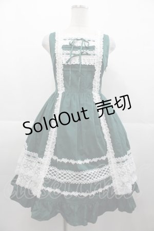 画像: BABY,THE STARS SHINE BRIGHT / レースフリルジャンパースカート(2023 2nd release)  グリー I-25-11-07-051-BA-OP-SA-ZI