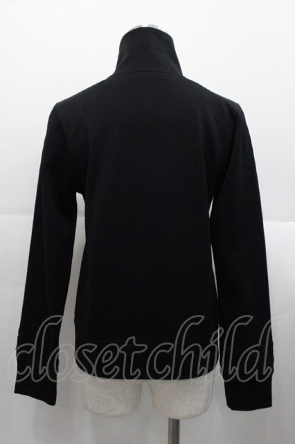 画像2: Jane Marple Dans Le Salon / フロントレースハイネックブルゾン  黒 I-25-11-07-005-JM-JA-SA-ZI (2)