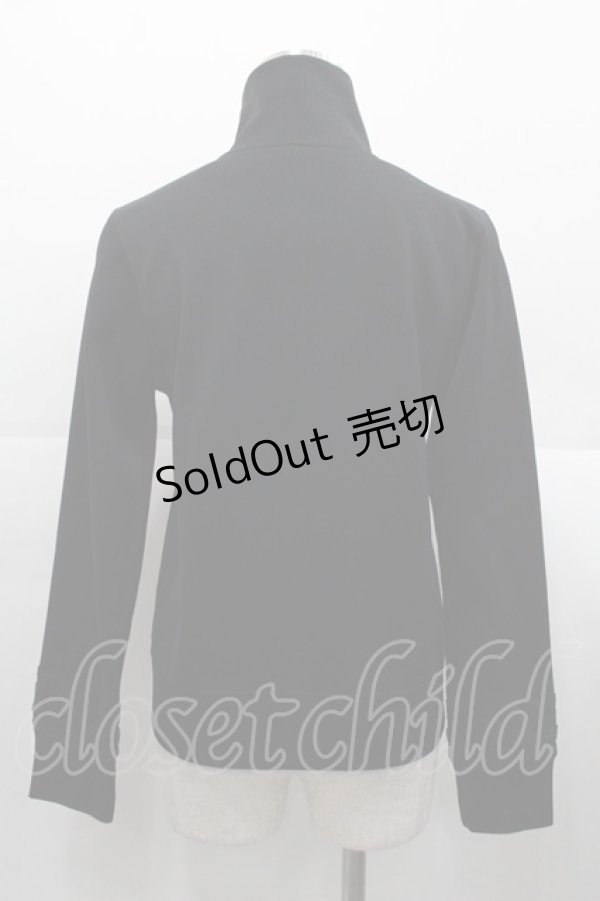 画像2: Jane Marple Dans Le Salon / フロントレースハイネックブルゾン  黒 I-25-11-07-005-JM-JA-SA-ZI (2)