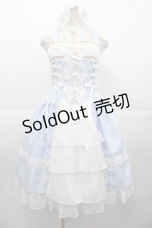 画像: BABY,THE STARS SHINE BRIGHT / ミカエルの祝福ジャンパースカート+ヘッドドレスセット  サックス I-25-11-07-057-BA-OP-SA-ZI