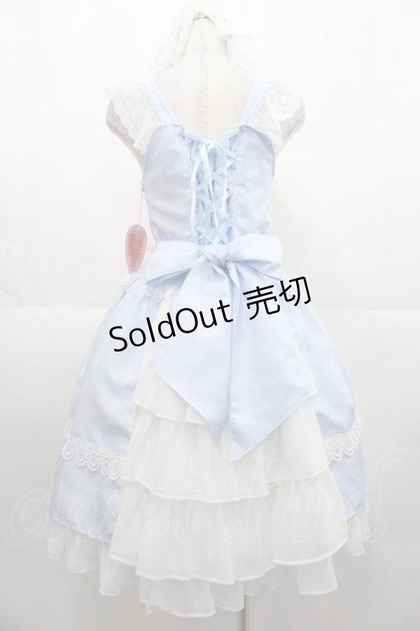 画像2: BABY,THE STARS SHINE BRIGHT / ミカエルの祝福ジャンパースカート+ヘッドドレスセット  サックス I-25-11-07-057-BA-OP-SA-ZI (2)