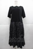 画像1: Jane Marple Dans Le Salon / ドット切替半袖ワンピース  黒Ｘ白 I-25-11-07-063-JM-OP-SA-ZI (1)
