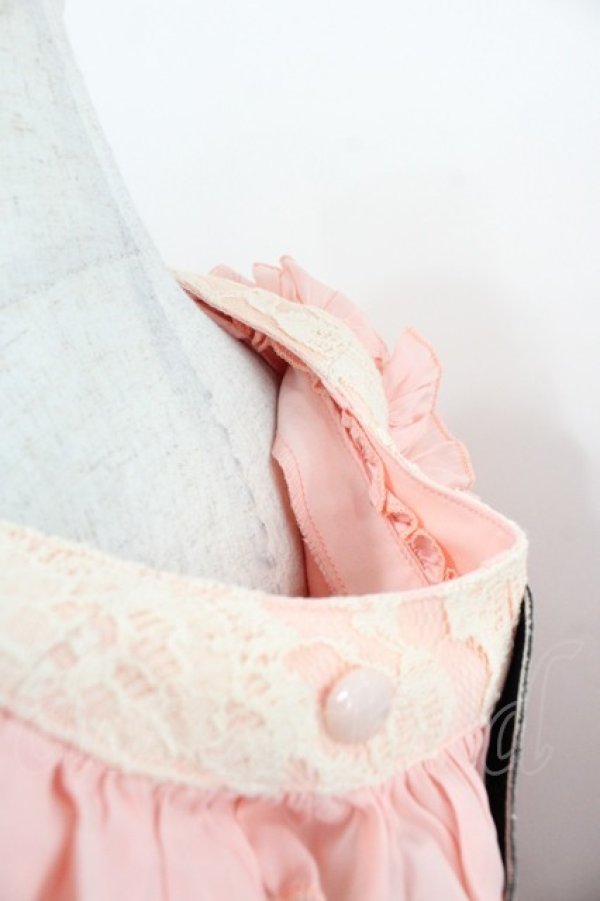 画像3: ALGONQUINS / ケープデザイン長袖ワンピース  ピンク I-25-11-07-065-AL-OP-SA-ZI (3)