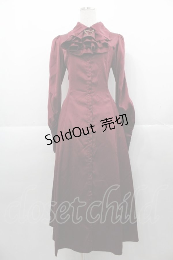 画像1: ATELIER PIERROT / “Narcissus” ロングワンピース  ボルドー I-25-11-07-067-EL-OP-SA-ZI (1)