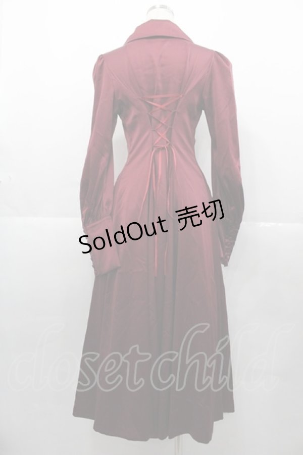 画像2: ATELIER PIERROT / “Narcissus” ロングワンピース  ボルドー I-25-11-07-067-EL-OP-SA-ZI (2)