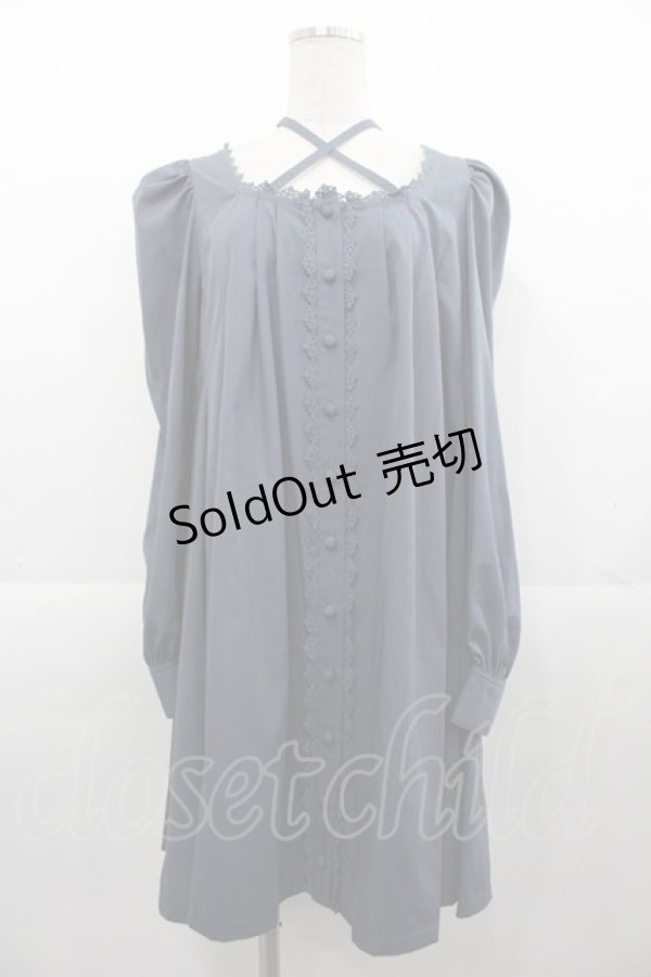 画像1: Sheglit / クロスリボンフレアーワンピース  ダブルブルー I-25-11-07-068-EL-OP-SA-ZI (1)