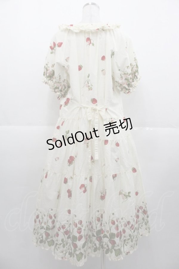 画像2: PINK HOUSE / いちごプリントミディワンピース  キナリ I-25-11-07-072-LO-OP-SA-ZI (2)