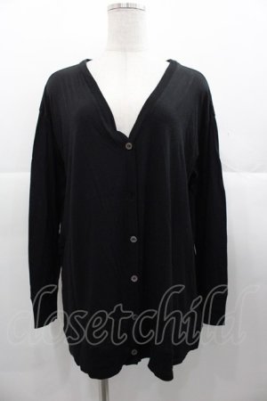 画像: Jane Marple Dans Le Salon / 無地カーディガン  黒 I-25-11-07-007-JM-TO-SA-ZI