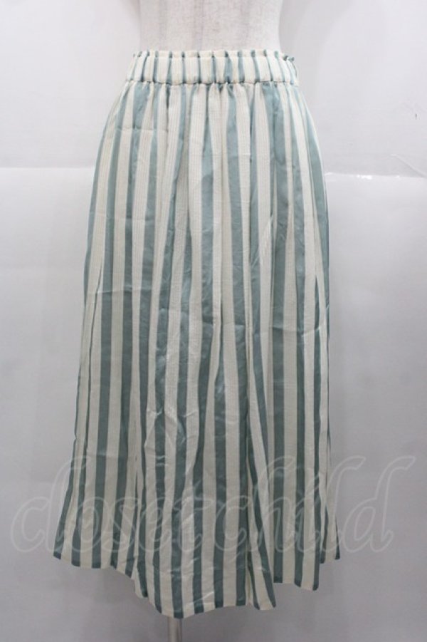 画像1: Jane Marple Dans Le Salon / ストライプスカート  アイボリーＸミント I-25-11-07-075-JM-SK-SA-ZI (1)
