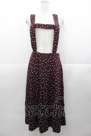 画像: Jane Marple Dans Le Salon / ドットサス付きスカート  ボルドーＸ白 I-25-11-07-077-JM-SK-SA-ZI