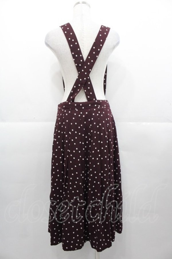 画像2: Jane Marple Dans Le Salon / ドットサス付きスカート  ボルドーＸ白 I-25-11-07-077-JM-SK-SA-ZI (2)