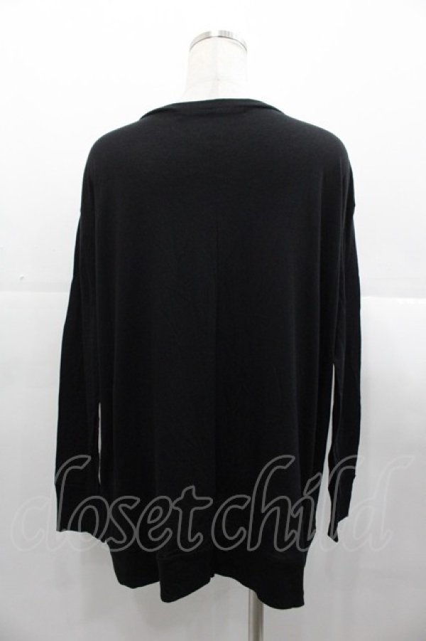 画像2: Jane Marple Dans Le Salon / 無地カーディガン  黒 I-25-11-07-007-JM-TO-SA-ZI (2)