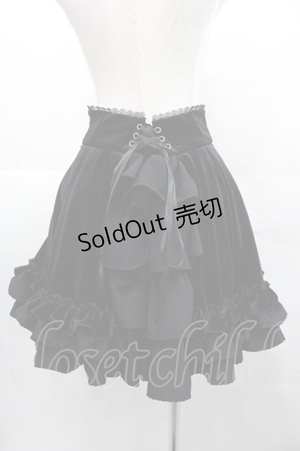 画像2: ATELIER PIERROT / Adenophora Lace-Up Skirt  黒 I-25-11-07-085-EL-SK-SA-ZI (2)
