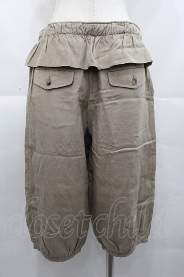 画像2: Jane Marple Dans Le Salon / ZIPポケットフリルハーフパンツ  ブラウン I-25-11-07-090-JM-PA-SA-ZI (2)