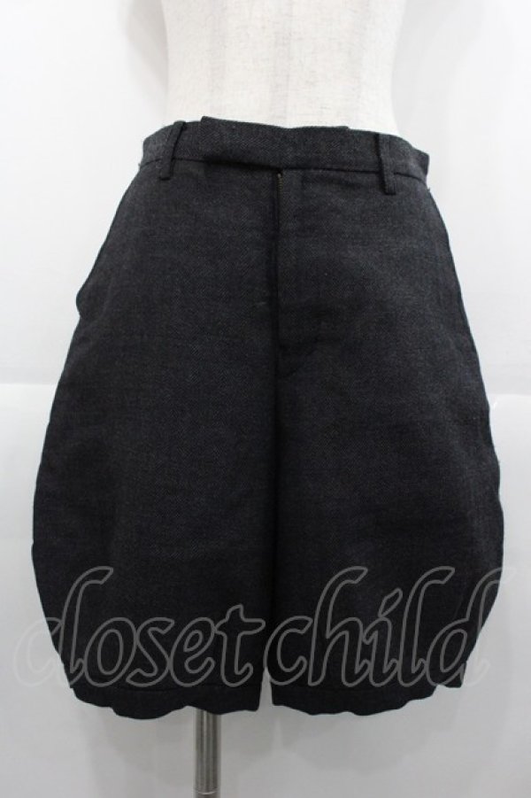 画像1: Jane Marple Dans Le Salon / ハーフパンツ  黒 I-25-11-07-091-JM-PA-SA-ZI (1)