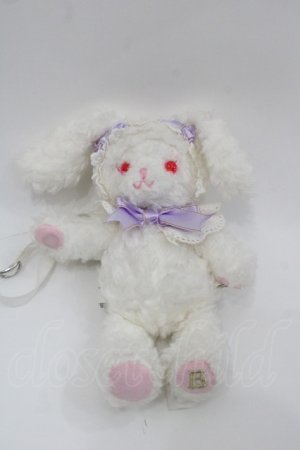 画像: BABY,THE STARS SHINE BRIGHT / ラベンダーラメ入りリボンうさくみゃリュックミニミニ  白Ｘラベンダー I-25-11-07-096-BA-BG-SA-ZI