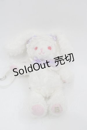 画像: BABY,THE STARS SHINE BRIGHT / ラベンダーラメ入りリボンうさくみゃリュックミニミニ  白Ｘラベンダー I-25-11-07-096-BA-BG-SA-ZI