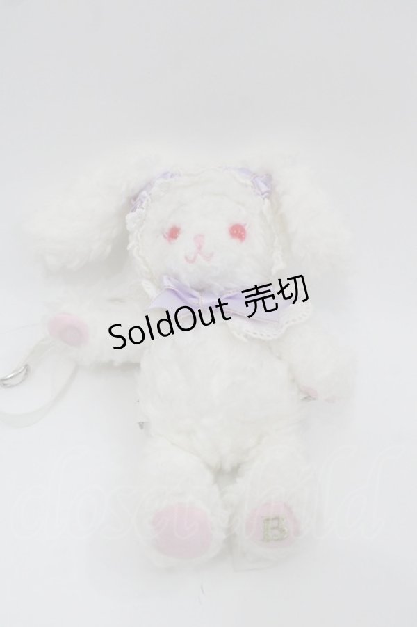 画像1: BABY,THE STARS SHINE BRIGHT / ラベンダーラメ入りリボンうさくみゃリュックミニミニ  白Ｘラベンダー I-25-11-07-096-BA-BG-SA-ZI (1)