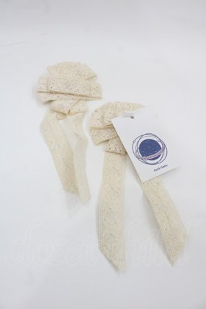 画像: Hoshibako Works / プレゼントリボンレースクリップ  生成り I-25-11-07-100-LO-AC-SA-ZI