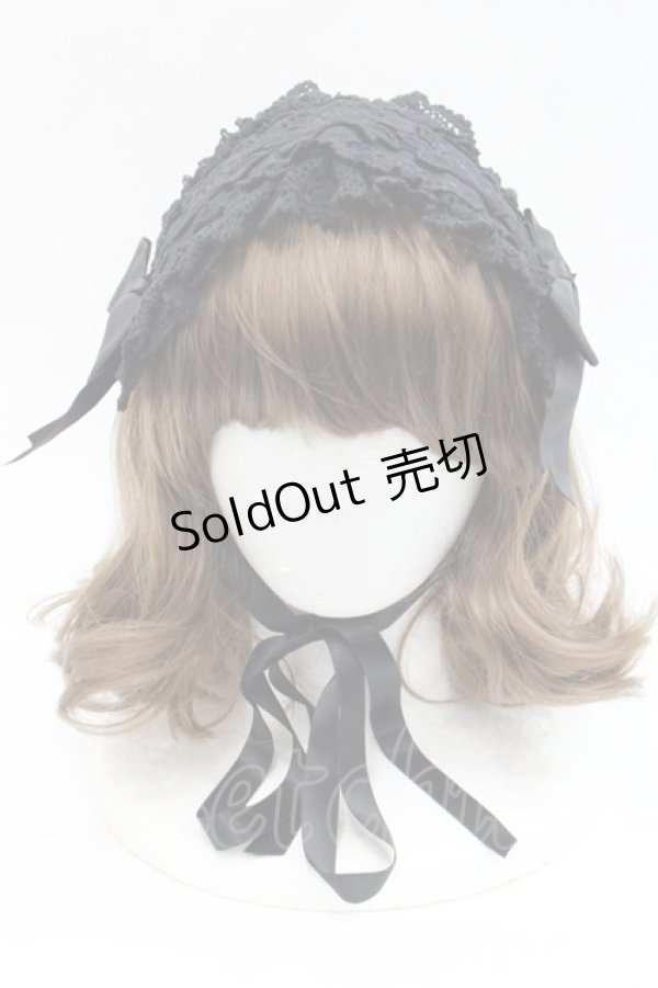 画像2: BABY,THE STARS SHINE BRIGHT / ローズレースリボンヘッドドレス  黒 I-25-11-07-104-BA-AC-SA-ZI (2)