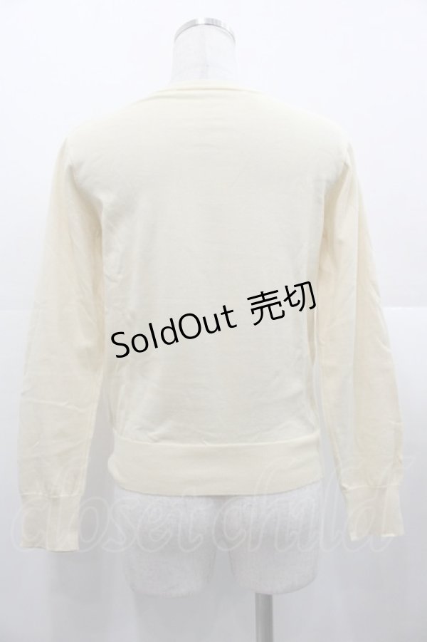 画像2: Jane Marple Dans Le Salon / ローズ刺繍ニットカーディガン  アイボリー I-25-11-07-009-JM-TO-SA-ZI (2)