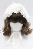 画像2: ATELIER PIERROT / 編み上げリボンヘッドドレス  白 I-25-11-07-106-EL-AC-SA-ZI (2)