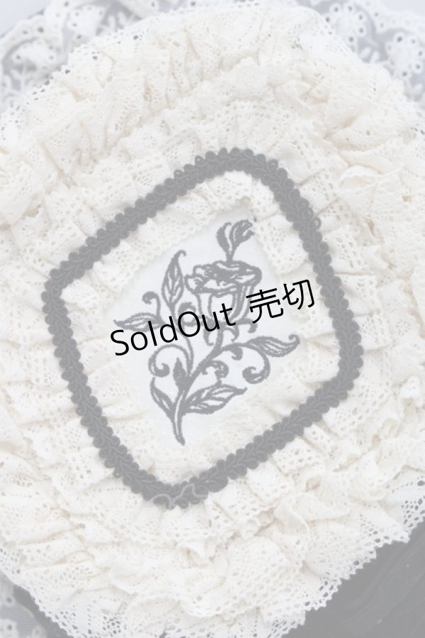 画像5: Hoshibako Works / 西洋人形魔法レースフリルハット  黒Ｘアイボリー I-25-11-07-111-LO-AC-SA-ZI (5)