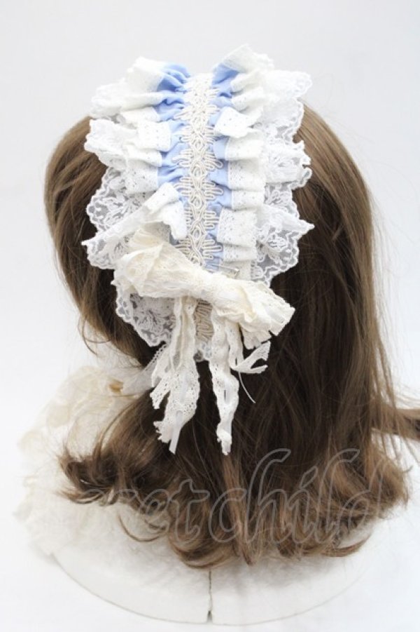 画像3: Hoshibako Works / リリアンヌ姉妹カチューシャ  サックスＸアイボリー I-25-11-07-116-LO-AC-SA-ZI (3)