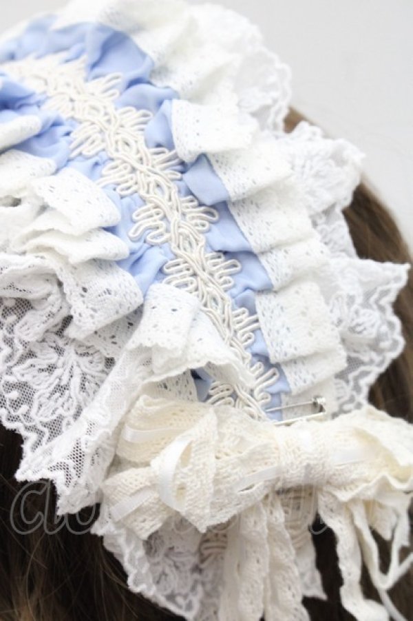 画像4: Hoshibako Works / リリアンヌ姉妹カチューシャ  サックスＸアイボリー I-25-11-07-116-LO-AC-SA-ZI (4)