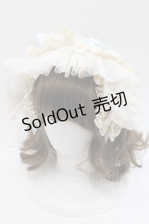 画像: Hoshibako Works / リボンミルフィーユカチューシャ  アイボリーＸサックス I-25-11-07-117-LO-AC-SA-ZI