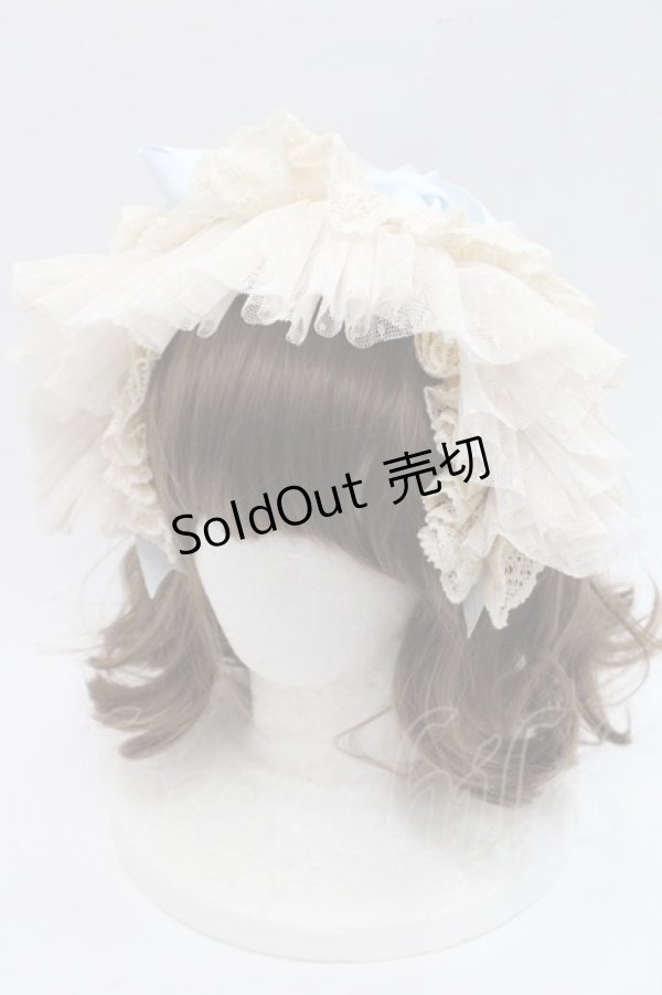 画像1: Hoshibako Works / リボンミルフィーユカチューシャ  アイボリーＸサックス I-25-11-07-117-LO-AC-SA-ZI (1)