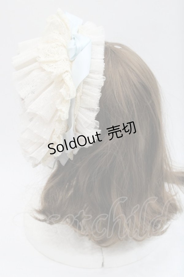 画像3: Hoshibako Works / リボンミルフィーユカチューシャ  アイボリーＸサックス I-25-11-07-117-LO-AC-SA-ZI (3)