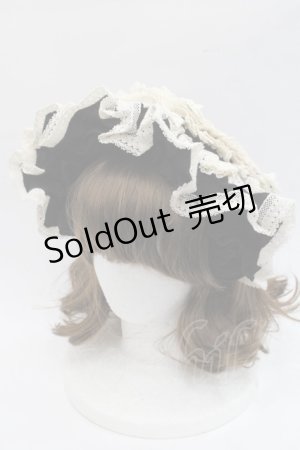 画像: Hoshibako Works / 西洋人形魔法フリルカチューシャ  黒Ｘアイボリー I-25-11-07-118-LO-AC-SA-ZI