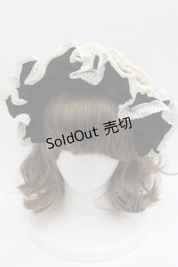 画像2: Hoshibako Works / 西洋人形魔法フリルカチューシャ  黒Ｘアイボリー I-25-11-07-118-LO-AC-SA-ZI (2)