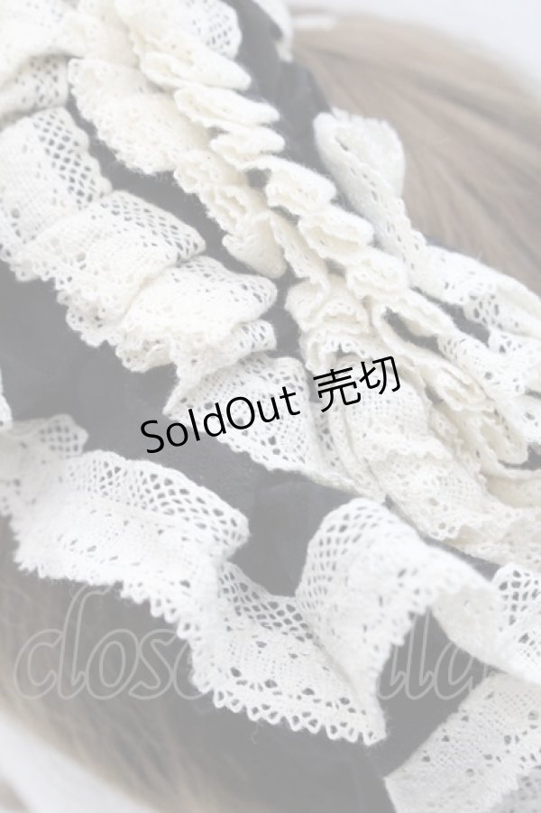 画像4: Hoshibako Works / 西洋人形魔法フリルカチューシャ  黒Ｘアイボリー I-25-11-07-118-LO-AC-SA-ZI (4)