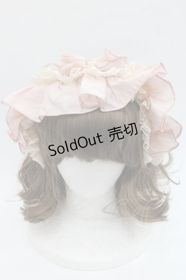 画像2: Hoshibako Works / フリルリボンカチューシャ  ピンクＸアイボリー I-25-11-07-119-LO-AC-SA-ZI (2)