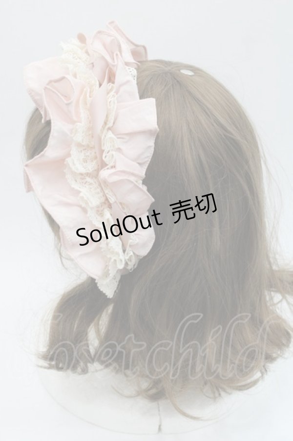 画像3: Hoshibako Works / フリルリボンカチューシャ  ピンクＸアイボリー I-25-11-07-119-LO-AC-SA-ZI (3)