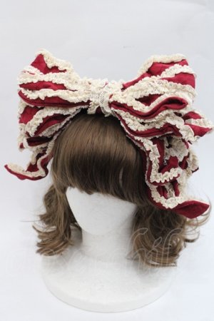 画像: Hoshibako Works / お人形風シャンティクリームリボンカチューシャ  ボルドー I-25-11-07-120-LO-AC-SA-ZI