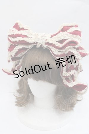 画像: Hoshibako Works / お人形風シャンティクリームリボンカチューシャ  ボルドー I-25-11-07-120-LO-AC-SA-ZI