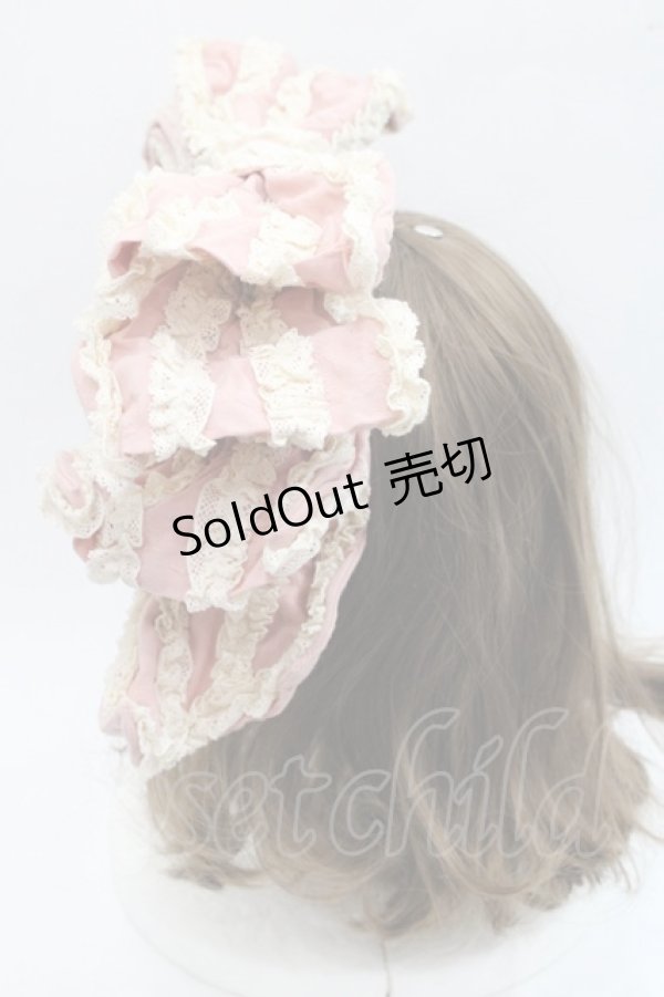 画像3: Hoshibako Works / お人形風シャンティクリームリボンカチューシャ  ピンク I-25-11-07-123-LO-AC-SA-ZI (3)