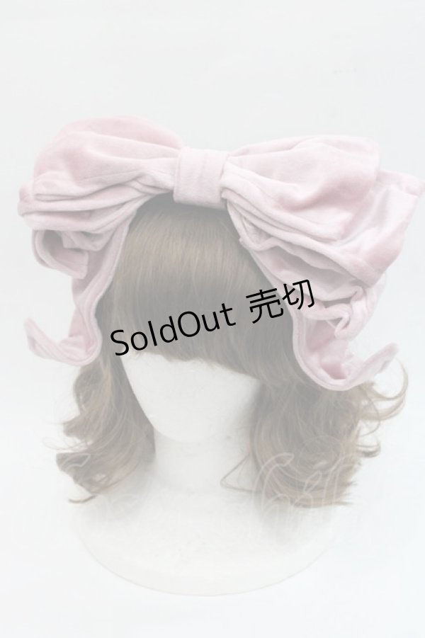 画像1: Hoshibako Works / お人形風ラッピングリボンカチューシャ  ピンク I-25-11-07-124-LO-AC-SA-ZI (1)